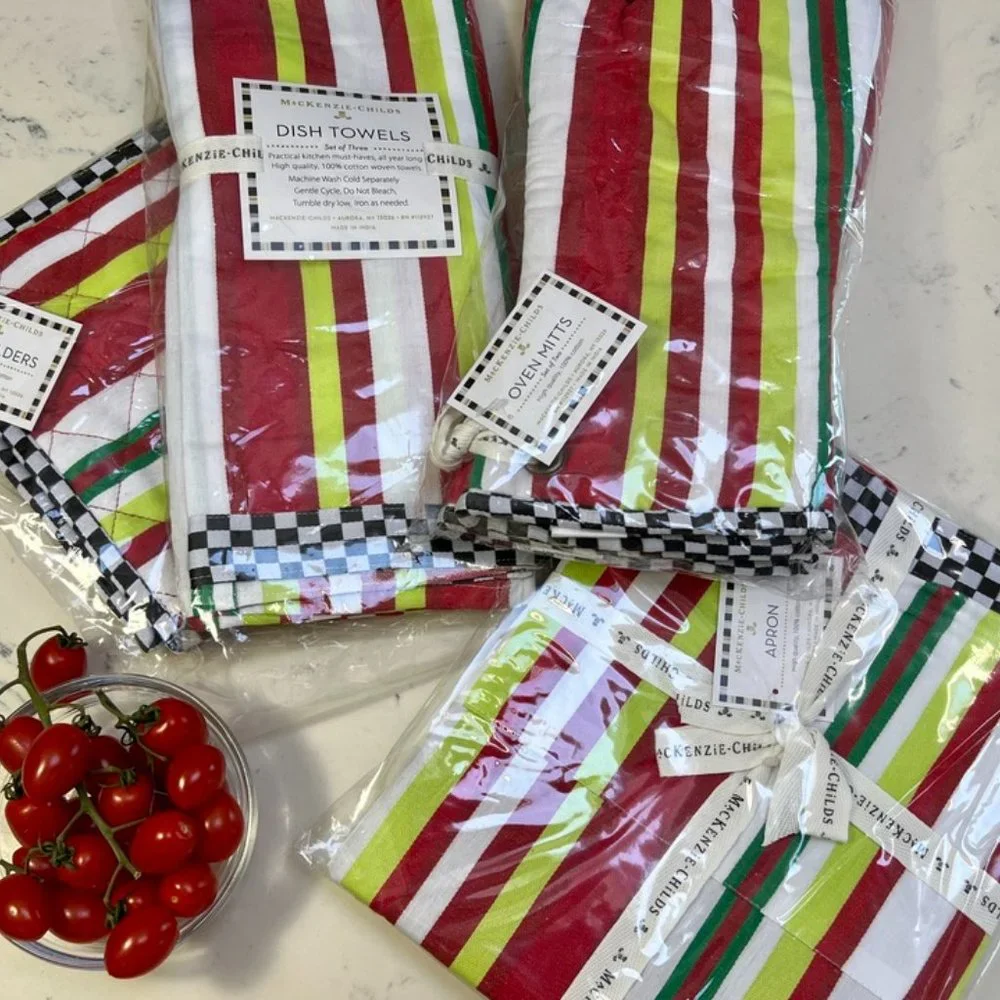 MacKenzie-Childs Bold Stripe Oven Mitts